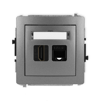 KARLIK DECO 11DGHK  Gniazdo pojedyńcze  HDMI 2.0 + gniazda komp. poj. 1xRJ45