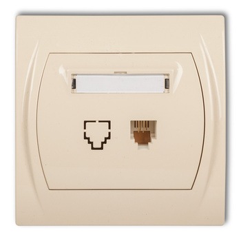 KARLIK LOGO 1LGT-1  Gniazdo telefoniczne pojedyncze 1xRJ11