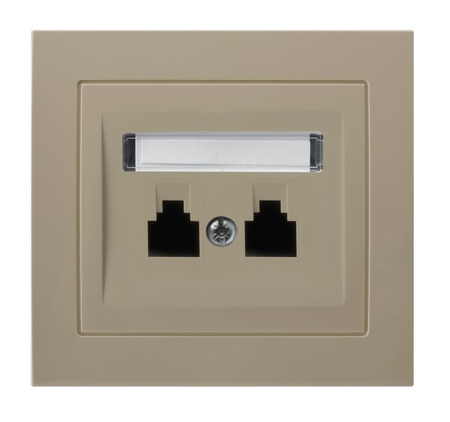 OSPEL KIER GPT-2WR/01 Gniazdo telefoniczne podwójne równoległe