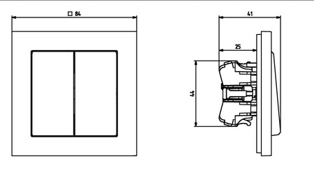 OSPEL SONATA ŁP-10R/m/33 ŁĄCZNIK SCHODOWY PODWÓJNY czarny metalik