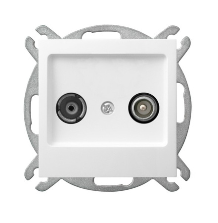 Ospel as ANTYBAKTERYJNY GPA-10GAP/m/00 Gniazdo RTV przelotowe 10-dB produkt zawiera nanocząsteczki srebra