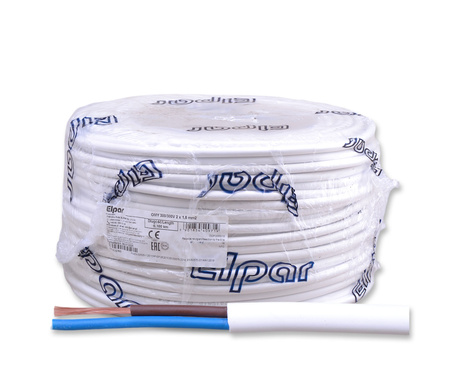 ELPAR Przewód kabel H03VV-F OMY 300/300V 2x1,5 mm2 biały 5901854409719