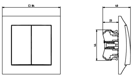 OSPEL IMPRESJA ŁP-7Y/m/23 Łącznik żaluzjowy, zwierny tytan