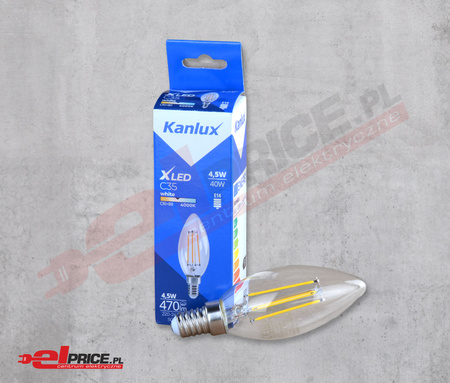 Kanlux xled e14 4,5w żarówka led filamentowa neutralna