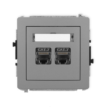 KARLIK DECO 27DGK-10  Gniazdo komputerowe podwójne 2xRJ45