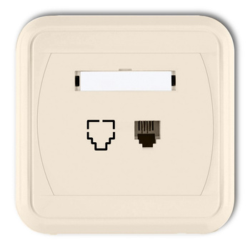 KARLIK LIZA 1GLT-1  Gniazdo telefoniczne pojedyncze 1xRJ11