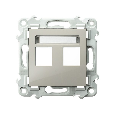 OSPEL SZAFIR GPK-2Z/p/83 Obudowa gniazda podwójnego Keystone prosta