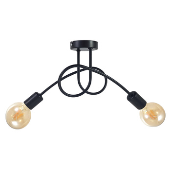 MALAGA lampa wisząca, moc max. 2x60W, E27, czarna