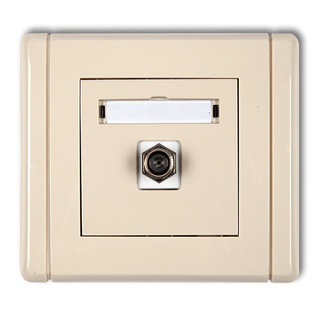 KARLIK FLEXI 1FGF-1.1  Gniazdo antenowe pojedyncze typu F (SAT) pozłacane