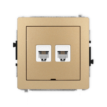 KARLIK DECO 8DGTBO-2  Gniazdo telefoniczne podwójne  2xRJ11