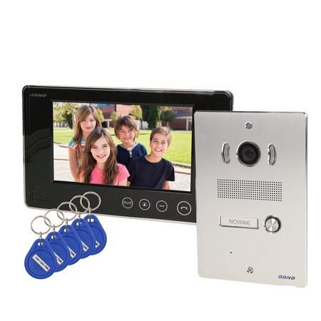 Zestaw wideodomofonowy bezsłuchawkowy, kolor, LCD 7", z czytnikiem breloków zbliżeniowych, podtynkowy, ARX P