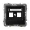 OSPEL AS GPK-2G/p/33 Obudowa gniazda podwójnego keystone czarny metalik