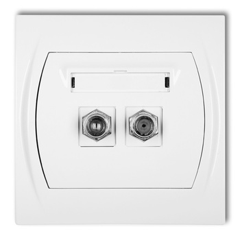 KARLIK LOGO LGF-2  Gniazdo antenowe podwójne typu F (SAT)