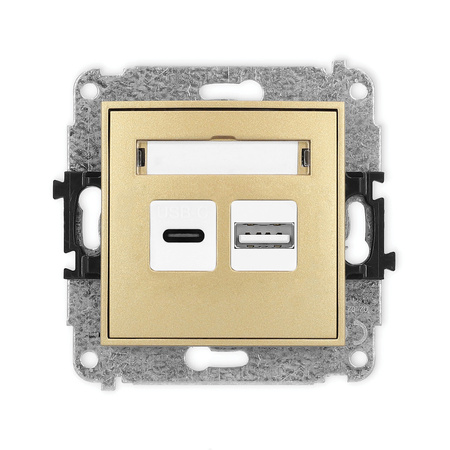 KARLIK ICON 29ICUSB-8  Ładowarka USB podwójna  USB C + USB A