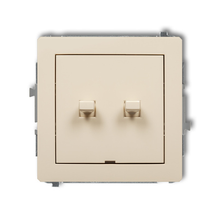 KARLIK DECO 1DWPUS-10.21 Łącznik jednobiegunowy ze schodowym w stylu amerykańskim (dwa klawisze bez piktogramów