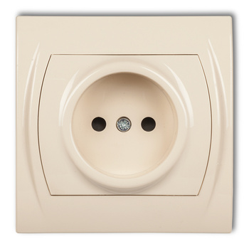 KARLIK LOGO 1LGP-1p  Gniazdo pojedyncze bez uziemienia 2P (przesłony torów prądowych)