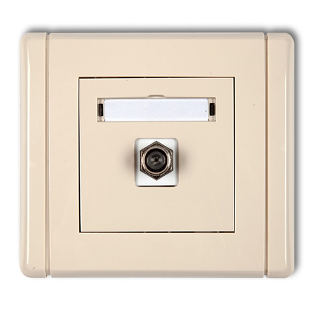 KARLIK FLEXI 1FGF-1 Gniazdo antenowe pojedyncze typu F (SAT) niklowane