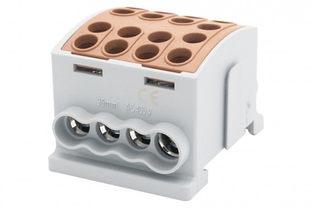 F-ELEKTRO F2.0381 Zacisk HLK 125A-4 (1x35,3x25 / 1x35,3x25)-brązowy