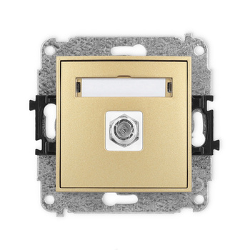 KARLIK ICON 29IGF-1  Gniazdo antenowe pojedyńcze  typu F (SAT) niklowany