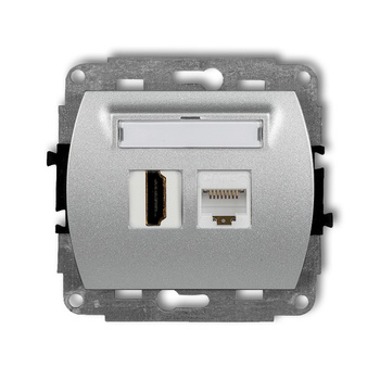 KARLIK TREND 7GHK  Gniazdo pojedyńcze  HDMI 2.0 + gniazda komp. poj. 1xRJ45