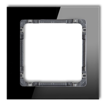 KARLIK DECO 12-11-DRS-1 Ramka uniwersalna pojedyncza - efekt szkła (ramka: czarna; spód: grafitowy)
