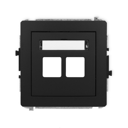 KARLIK DECO 12DGM-2P Gniazdo multimedialne podwójnego bez modułu (standard Keystone)