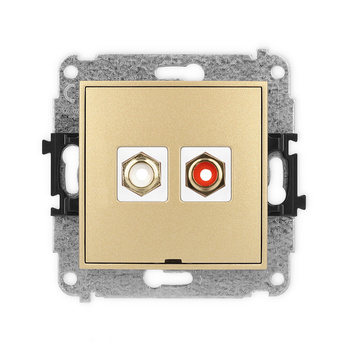 KARLIK MINI 29MGRCABO-2  Gniazdo podwójne RCA