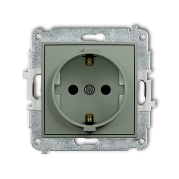 KARLIK ICON 61IGP-1sp Mechanizm gniazda pojedynczego z uziemieniem SCHUKO 2P+Z (przesłony torów prądowych)