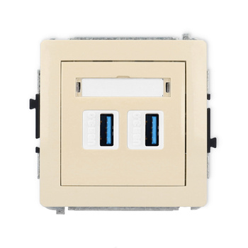 KARLIK DECO 1DGUSB-6  Gniazdo podwójne 2xUSB A-A 3.0