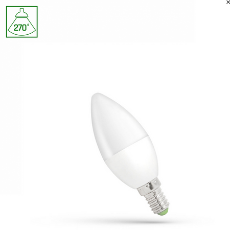LED ŚWIECOWA E-14 230V 1W WW SPECTRUMWOJ+14451_1W