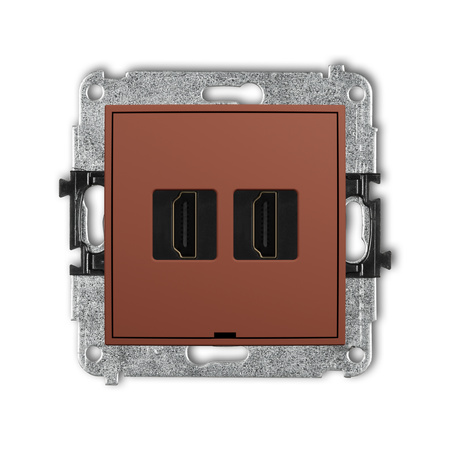 KARLIK ICON 63IHDMIBO-6 Mechanizm gniazda podwójnego HDMI 2.1, 8K, bez pola opisowego