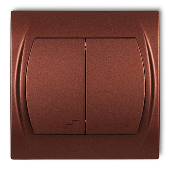 KARLIK LOGO 9LWP-10L.1 Łącznik jednobiegunowy ze schodowym podświetlany (wspólne zasilanie)