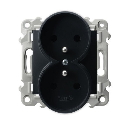 OSPEL SZAFIR GP-2ZRZ/m/33 Gniazdo podwójne z uziemieniem moduł