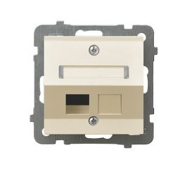 OSPEL AS GPK-1GS/p/27 Obudowa gniazda Keystone skośna ecru