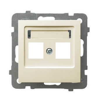 Ospel as GPK-2G/p/27 Obudowa gniazda podwójnego typu Keystone prosta