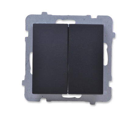 OSPEL AS ŁP-10G/m/33 Łącznik podwójny schodowy czarny metalik