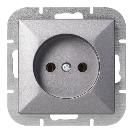 Gniazdo pojedyncze p/t 2P Pearl, 16A, 250V, PT-15P, antracyt