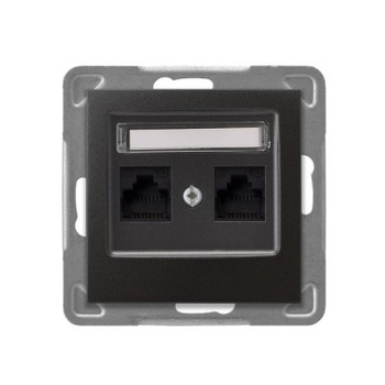 OSPEL IMPRESJA GPK-2Y/K/m/50 Gniazdo komputerowe, podwójne, kat. 5e