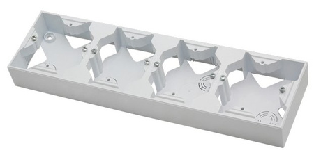 Ospel as ANTYBAKTERYJNY PNP-4GA/00 Puszka instalacyjna do serii As poczwórna, produkt zawiera nanocząsteczki srebra