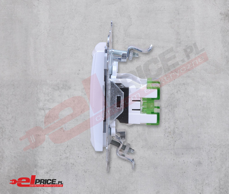 Ospel aria gpk-2u/k/m/00 gniazdo komputerowe podwójne kat.5e