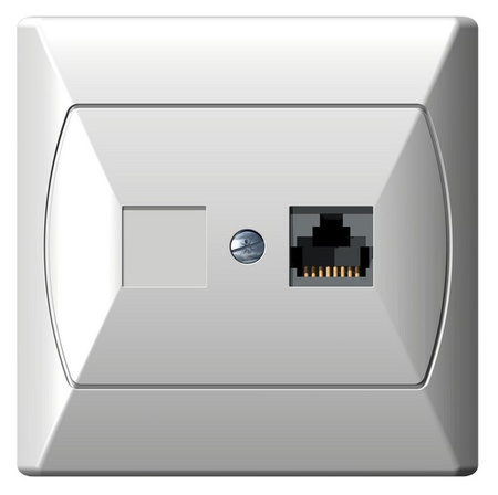 Ospel akcent gpk-1a/f/00 Gniazdo komputerowe pojedyncze, kat. 5e FOREX