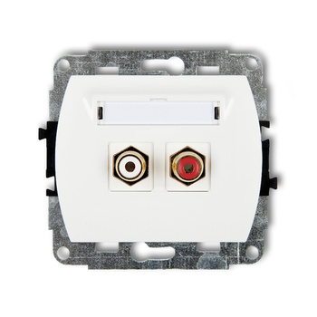 KARLIK TREND GRCA-2  Gniazdo podwójne RCA (typu cinch - biały i czerwony