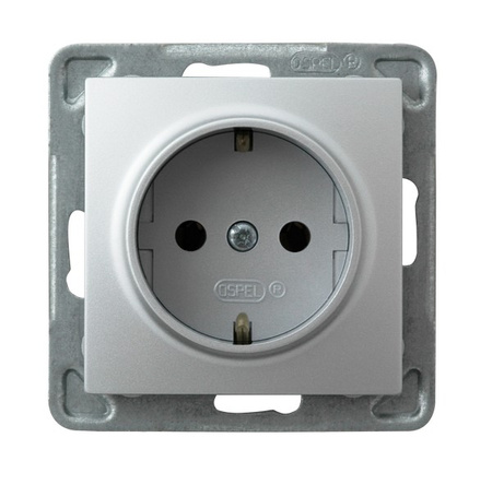 Ospel impresja GP-1YS/m/18 Gniazdo pojedyncze z uziemieniem schuko