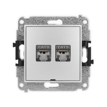 KARLIK MINI 7MGKBO-6  Gniazdo komputerowe podwójne 2xRJ45