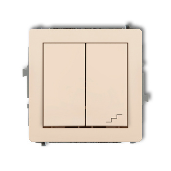 KARLIK DECO 1DWP-10.1 Łącznik jednobiegunowy  ze schodowym (wspólne zasilanie)