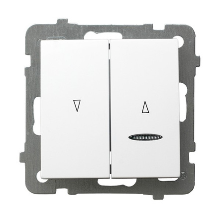 Ospel as ŁP-7GBS/m/00 Łącznik żaluzjowy z podświetleniem pomarańczowym z blokadą mechaniczną