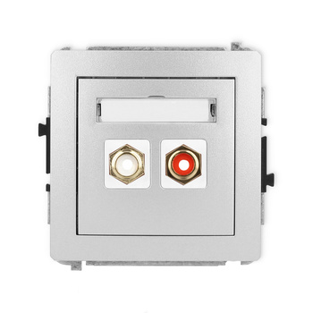 KARLIK DECO 7DGRCA-2  Gniazdo podwójne RCA (typu cinch - biały i czerwony