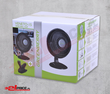 KANLUX VENETO-15B WENTYLATOR BIURKOWY Z KLIPSEM