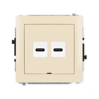 KARLIK DECO 1DGUSBBO-8  Gniazdo podwójne 2xUSB C-C