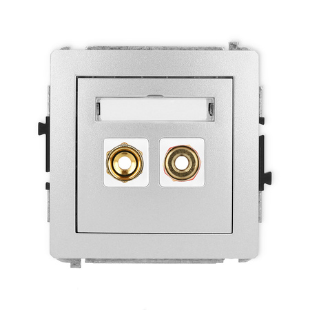 KARLIK DECO 7DGG-4  Gniazdo głośnikowe pojedyńcze (typu banan - czerwony i czarny